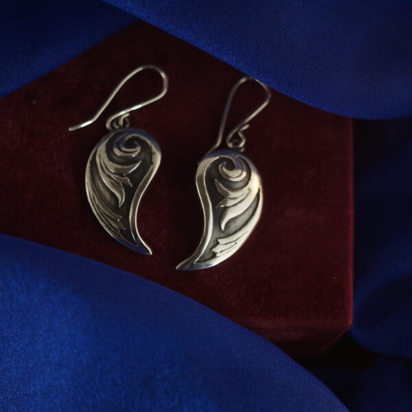 silver earrings