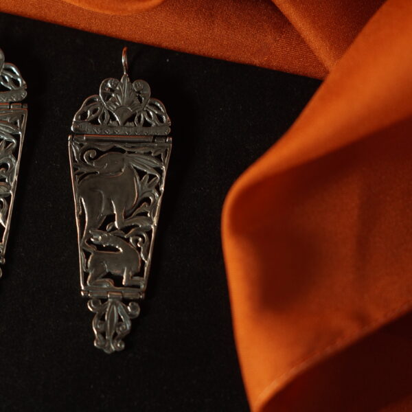 silver earrings