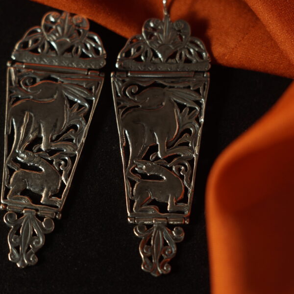 silver earrings