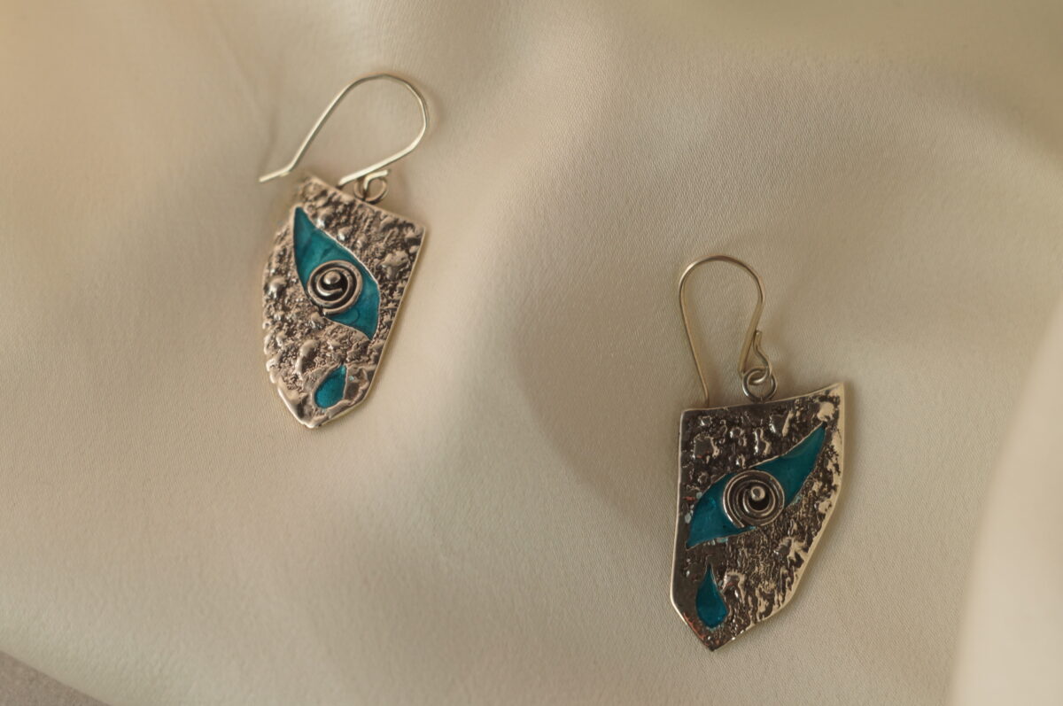 silver earrings