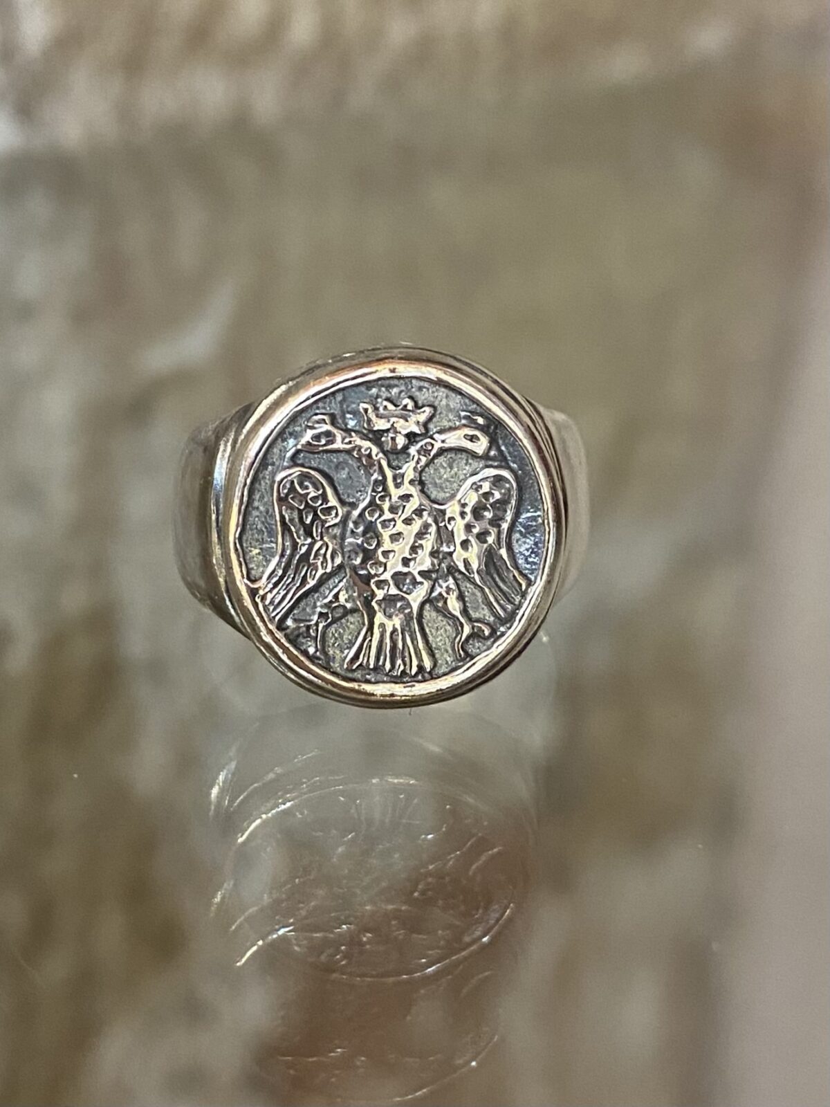 IMG_8163 Double headed silver ring - Image 1