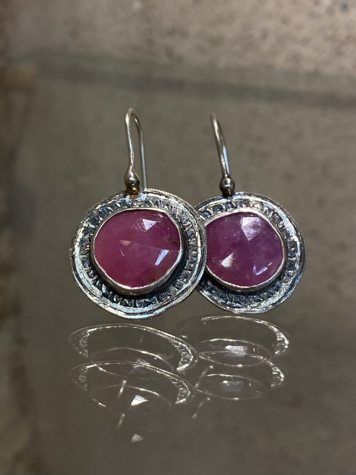 IMG_8410 Rose sapphire earrings - Image 1