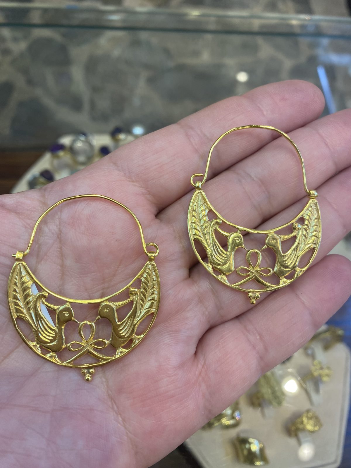 IMG_2224 Crescent gold plated earrings - Image 1
